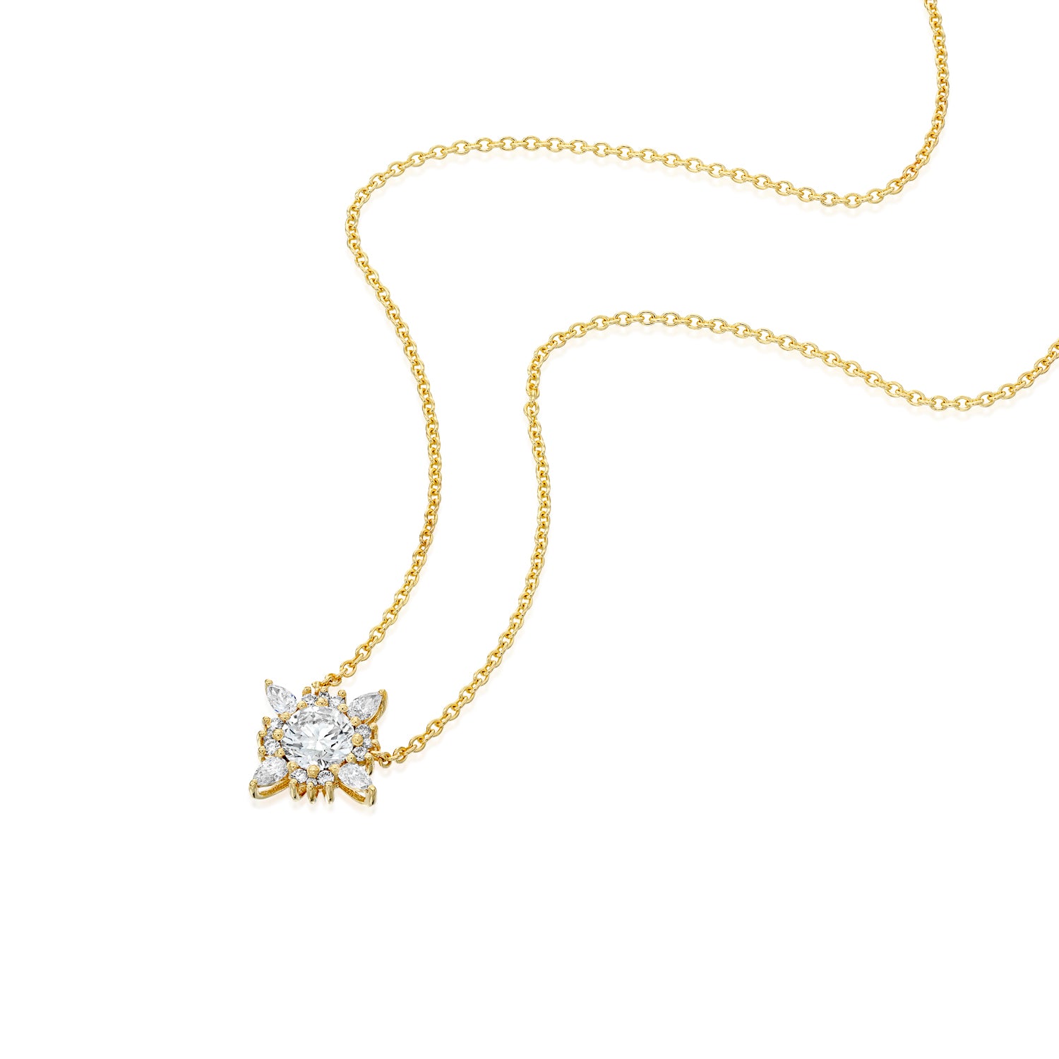 שרשרת HALO עם טיפות בצדדים