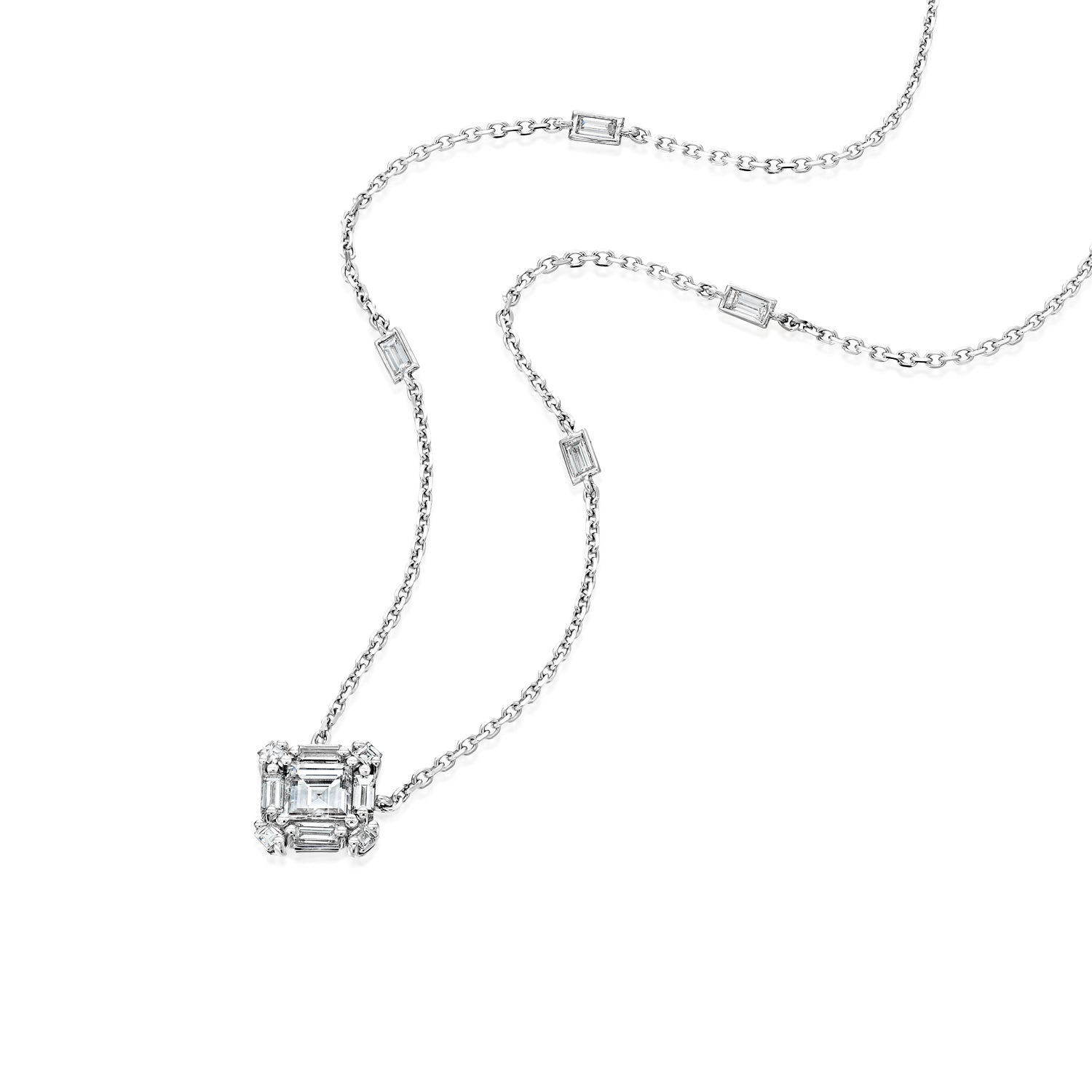 שרשרת יהלומים קארה ובאגט