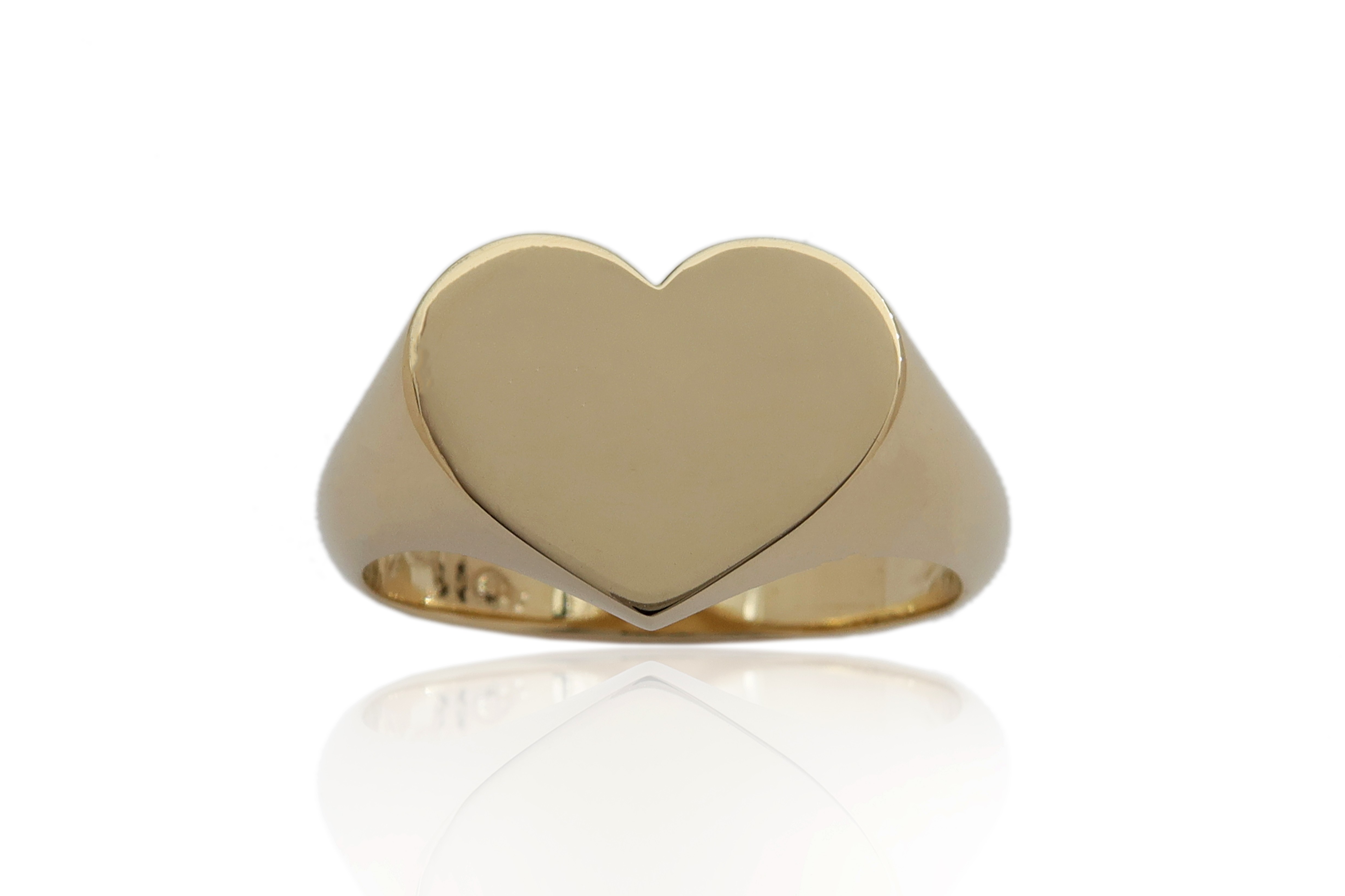 טבעת חותם בצורת לב