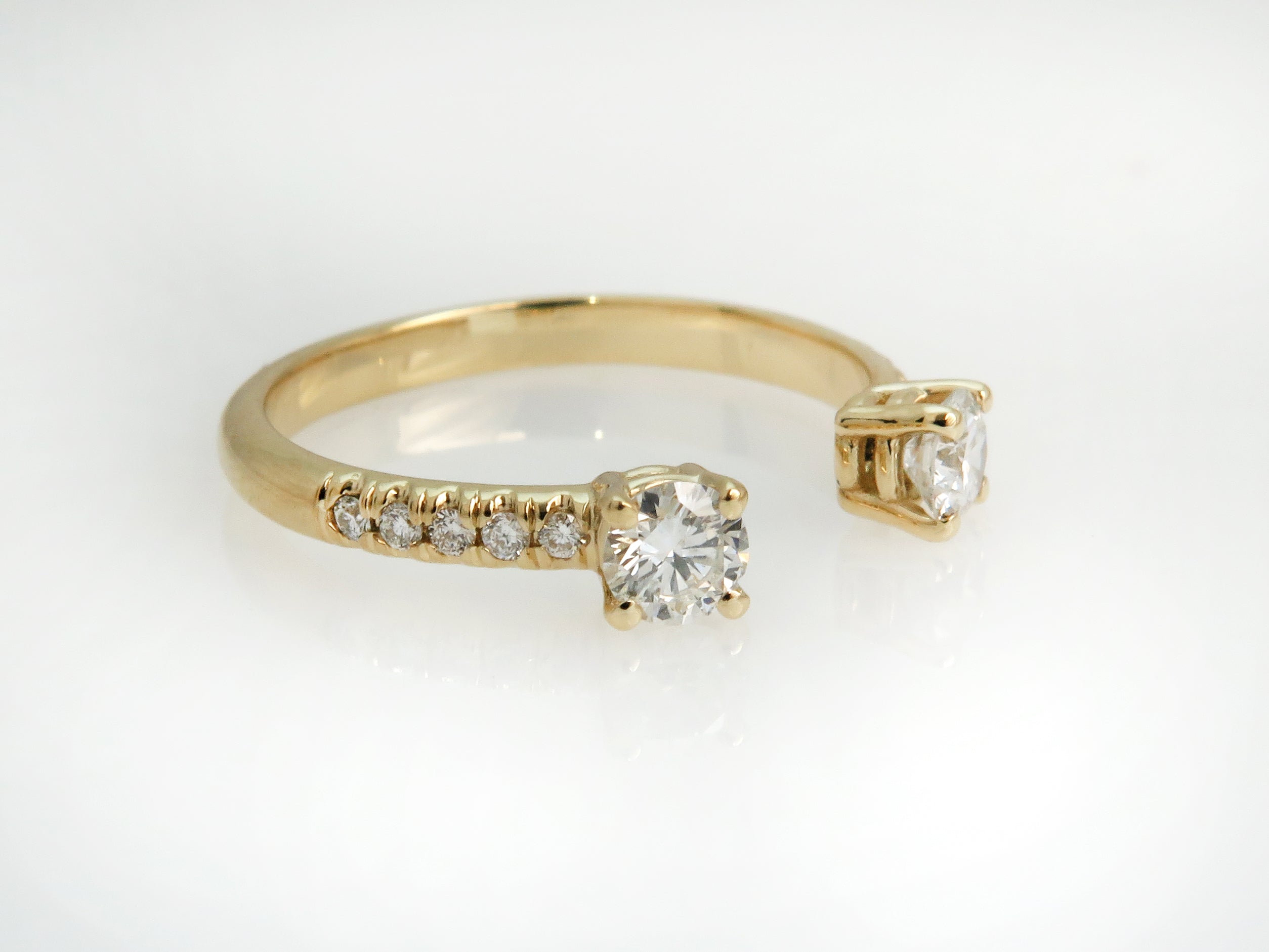 טבעת יהלומים פתוחה חצי קראט